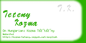 teteny kozma business card